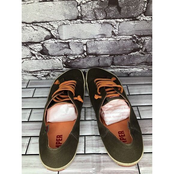 Camper Brown Textile Synthetic Orange Lace Up Casual Shoes Men’s Sz 45EU/12M US - Picture 9 of 16